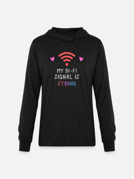 Bi Panic Active - Unisex Long Sleeve Hoodie Shirt - heather black