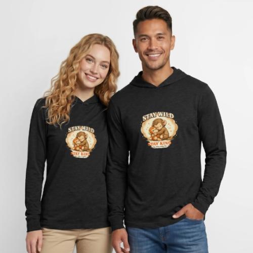 Stay Wild Stay Kind Punch Monkey Hug - Unisex Long Sleeve Hoodie Shirt