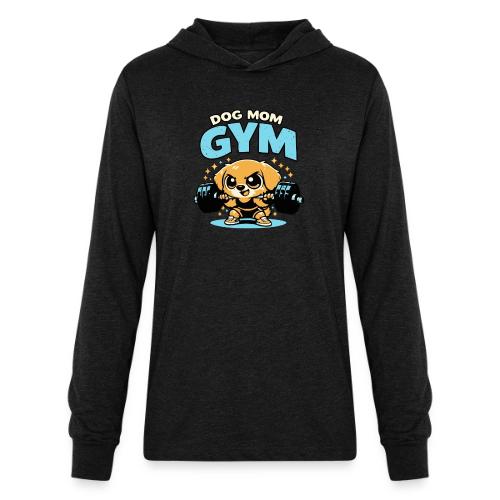 Chibi Dog Gym Workout - Unisex Long Sleeve Hoodie Shirt