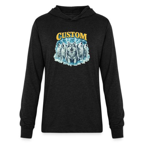Custom Wolf Pack Howling Moon Vintage Wilderness - Unisex Long Sleeve Hoodie Shirt