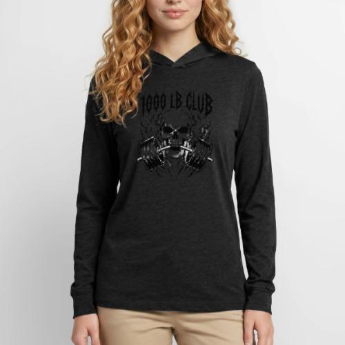 1000 LB Club Skull Barbell Powerlif - Unisex Long Sleeve Hoodie Shirt