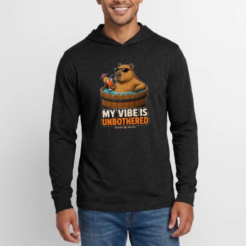 Unbothered Beaver in Wooden Tub - Unisex Long Sleeve Hoodie Shirt