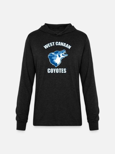 West Canaan Coyotes - Unisex Long Sleeve Hoodie Shirt - heather black