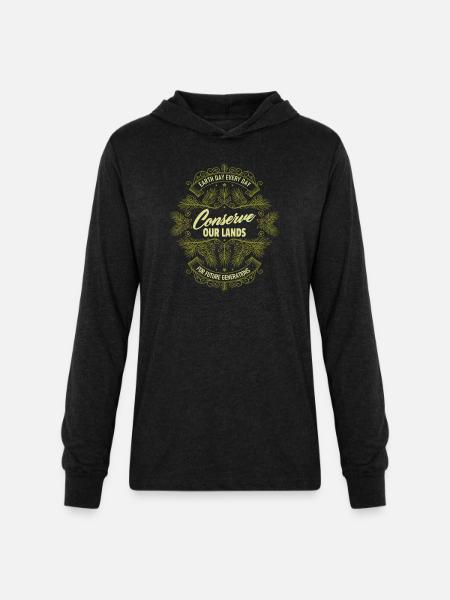Conserve Our Lands - Unisex Long Sleeve Hoodie Shirt - heather black