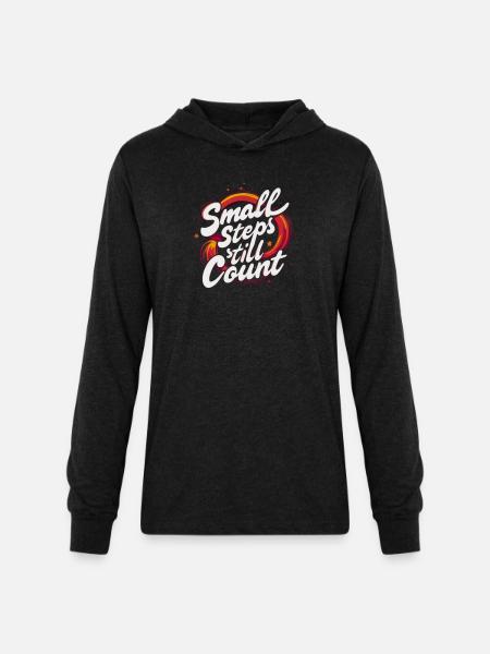 Small Steps Still Count - Unisex Long Sleeve Hoodie Shirt - heather black