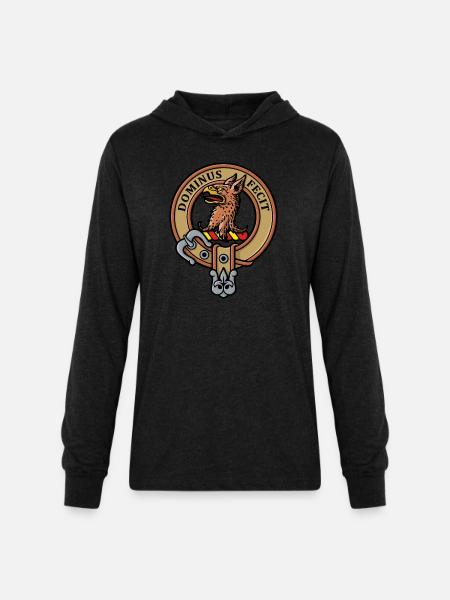 Clan Baird Crest - Unisex Long Sleeve Hoodie Shirt - heather black