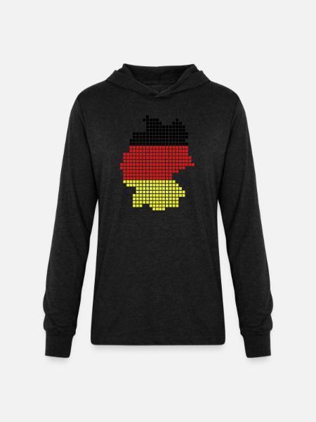 germany - Unisex Long Sleeve Hoodie Shirt - heather black