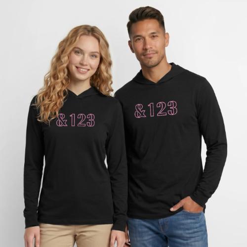 Hustle &123 Outline - Unisex Long Sleeve Hoodie Shirt