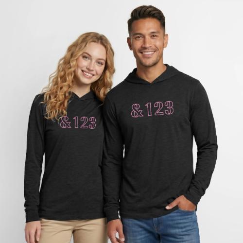 Hustle &123 Outline - Unisex Long Sleeve Hoodie Shirt