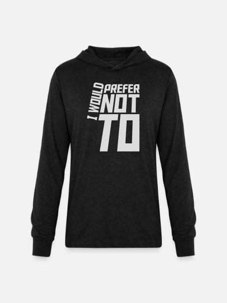I prefer not to - Unisex Long Sleeve Hoodie Shirt - heather black