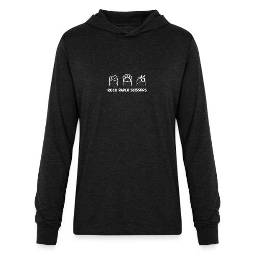 Playful Dog Paw Rock Paper Scissors - Unisex Long Sleeve Hoodie Shirt