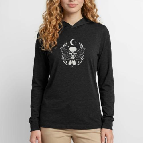 Skull butterfly dog tags - Unisex Long Sleeve Hoodie Shirt