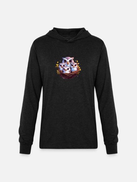 Guardians of the Night - Unisex Long Sleeve Hoodie Shirt - heather black