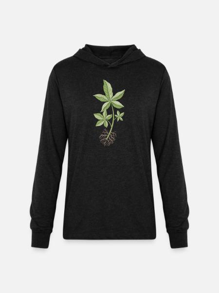 Money Tree Cutting - Unisex Long Sleeve Hoodie Shirt - heather black
