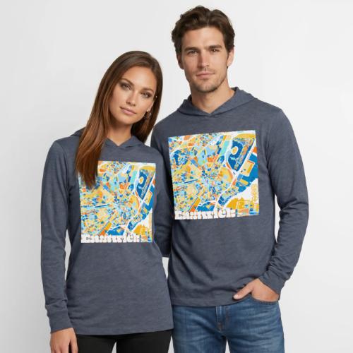 Elizabeth Block Map - Unisex Long Sleeve Hoodie Shirt
