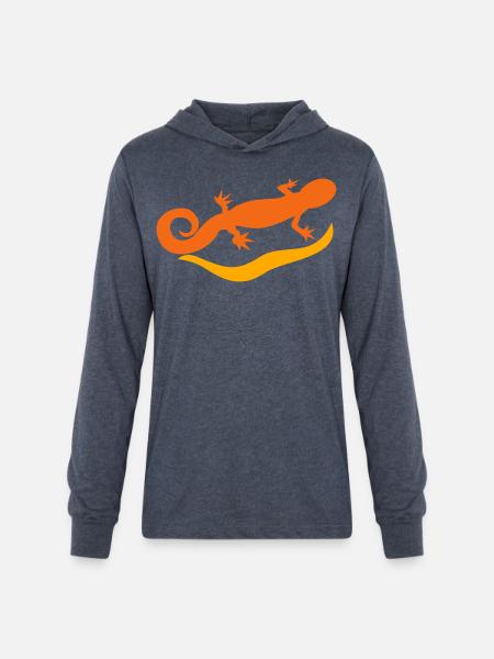 salamander - Unisex Long Sleeve Hoodie Shirt - heather navy