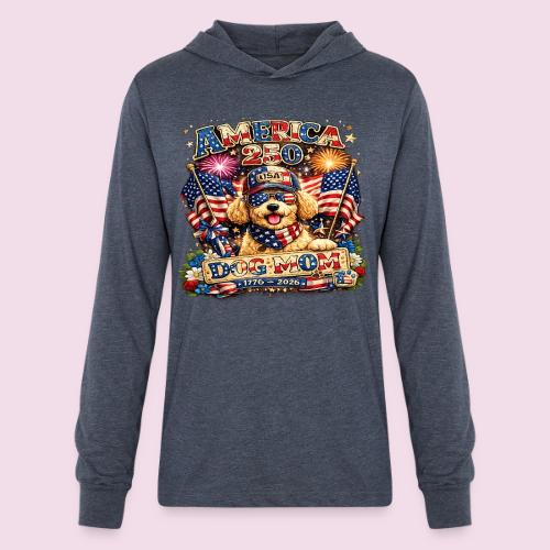 America 250 Dog Mom Patriotic Goldendoodle Shirt - Unisex Long Sleeve Hoodie Shirt