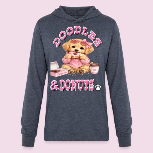 Doodles & Doughnut Cozy Dog Mom Design - Unisex Long Sleeve Hoodie Shirt
