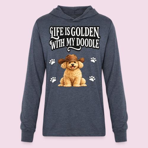 Life Is Golden With My Doodle Cowboy Goldendoodle - Unisex Long Sleeve Hoodie Shirt