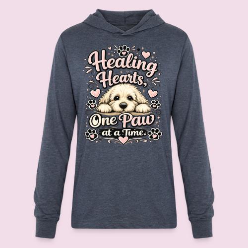 Healing Hearts, One Paw at a Time - Unisex Long Sleeve Hoodie Shirt