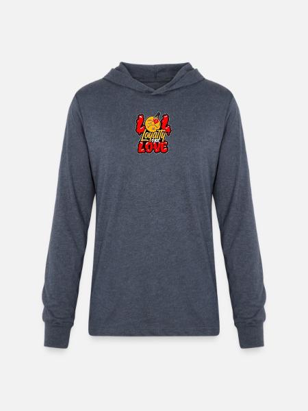 Loyalty Over Love Emblem - Unisex Long Sleeve Hoodie Shirt - heather navy
