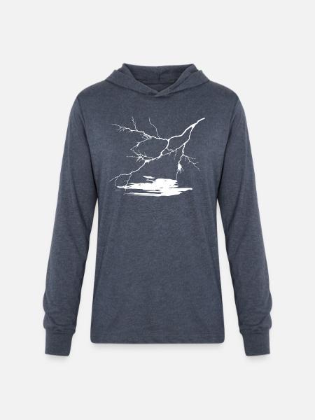 Flash in the night - Unisex Long Sleeve Hoodie Shirt - heather navy