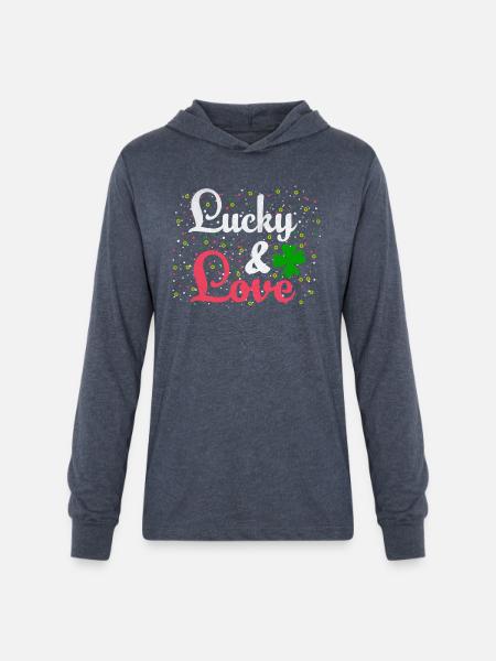 Patricks Day - Unisex Long Sleeve Hoodie Shirt - heather navy