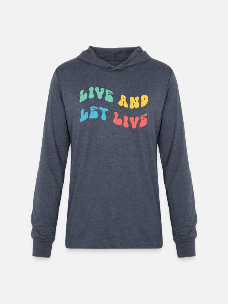 Live And Let Live - Unisex Long Sleeve Hoodie Shirt - heather navy
