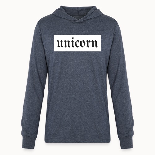 Gothic Unicorn Text White Background - Unisex Long Sleeve Hoodie Shirt