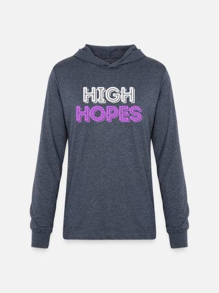 High Hopes - Unisex Long Sleeve Hoodie Shirt - heather navy
