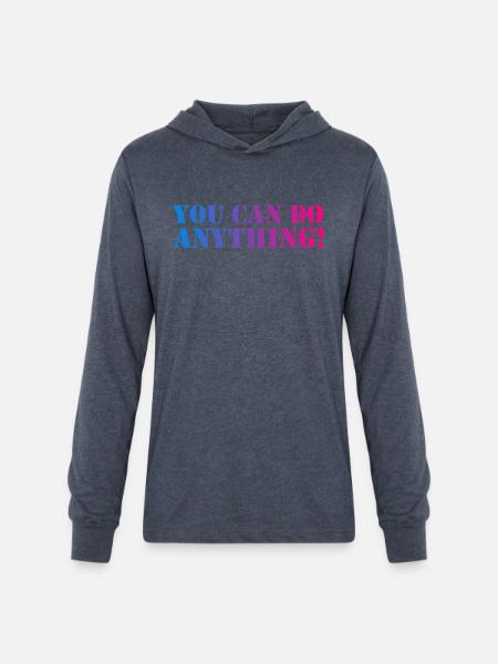 You Can Do Anything - Unisex Long Sleeve Hoodie Shirt - heather navy