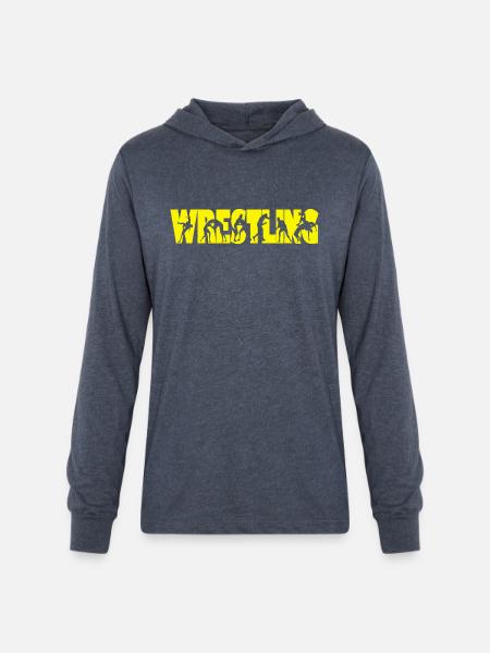 wrestling - Unisex Long Sleeve Hoodie Shirt - heather navy