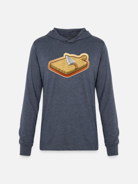 cutting board - Unisex Long Sleeve Hoodie Shirt - heather navy
