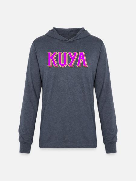 Kuya - Unisex Long Sleeve Hoodie Shirt - heather navy