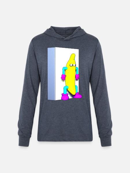 Just a Banana - Unisex Long Sleeve Hoodie Shirt - heather navy