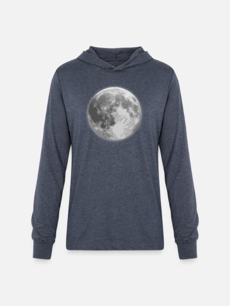 Lune - Manches longues à capuche unisexe - Heather Navy