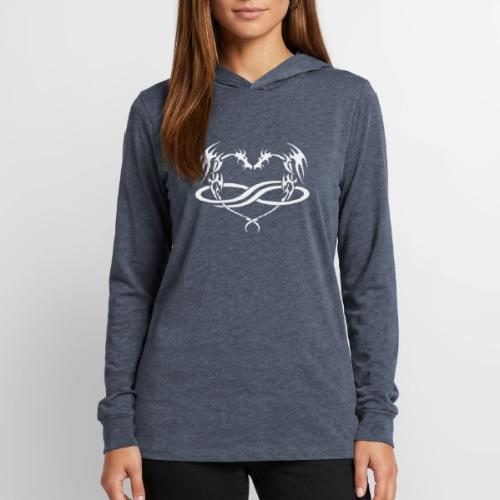 Polydragon (white) - Unisex Long Sleeve Hoodie Shirt