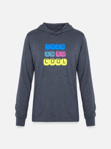this is so cool - Unisex Long Sleeve Hoodie Shirt - heather navy