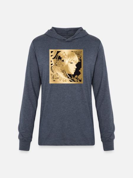 Precious and Sweet - Unisex Long Sleeve Hoodie Shirt - heather navy
