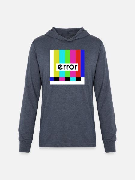Error humor - Unisex Long Sleeve Hoodie Shirt - heather navy