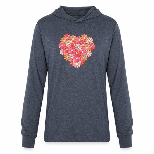 Flower Heart - Unisex Long Sleeve Hoodie Shirt