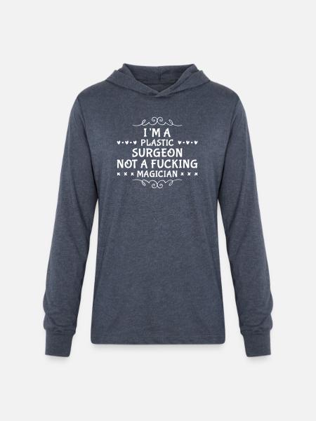 Funny Plastic Surgeon - Unisex Long Sleeve Hoodie Shirt - heather navy