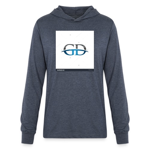 stock vector gd initial company blue swoosh logo 3 - Unisex Long Sleeve Hoodie Shirt