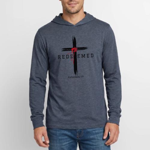 Redeemed by the blood of Jesus - Ephesians 1:7 - Unisex Long Sleeve Hoodie Shirt
