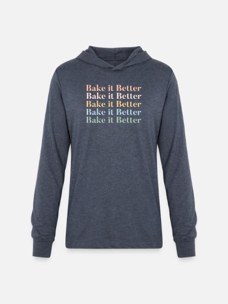 Bake It Better - Unisex Long Sleeve Hoodie Shirt - heather navy