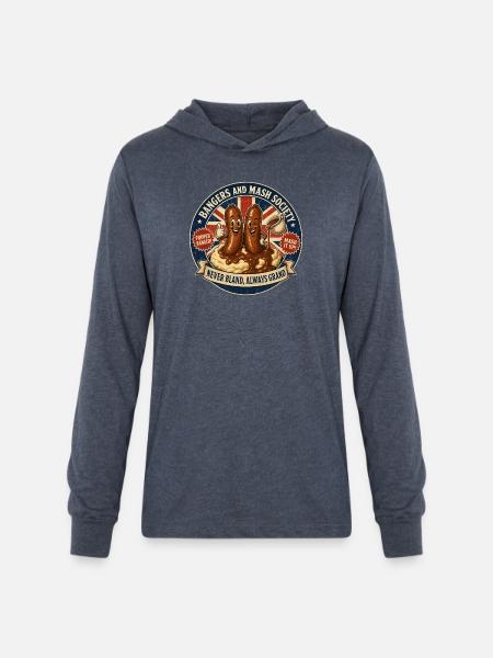Bangers and Mash Society - Unisex Long Sleeve Hoodie Shirt - heather navy