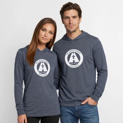 Avenue Church Seal, White - Unisex Long Sleeve Hoodie Shirt