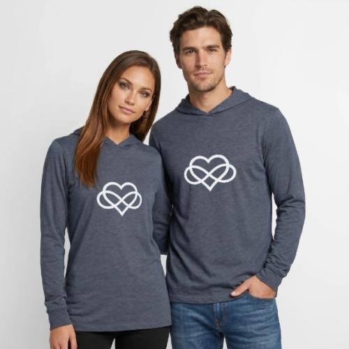 Infinity-Heart (white) - Unisex Long Sleeve Hoodie Shirt