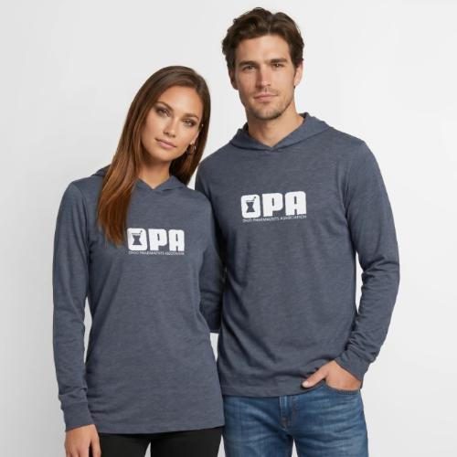 OPA Logo Transparent w textWHITE - Unisex Long Sleeve Hoodie Shirt