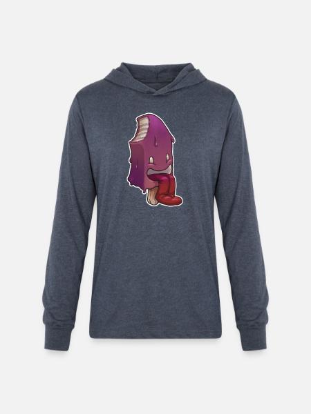 Ice Cream - Unisex Long Sleeve Hoodie Shirt - heather navy